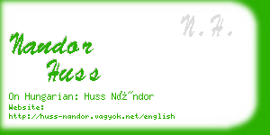 nandor huss business card